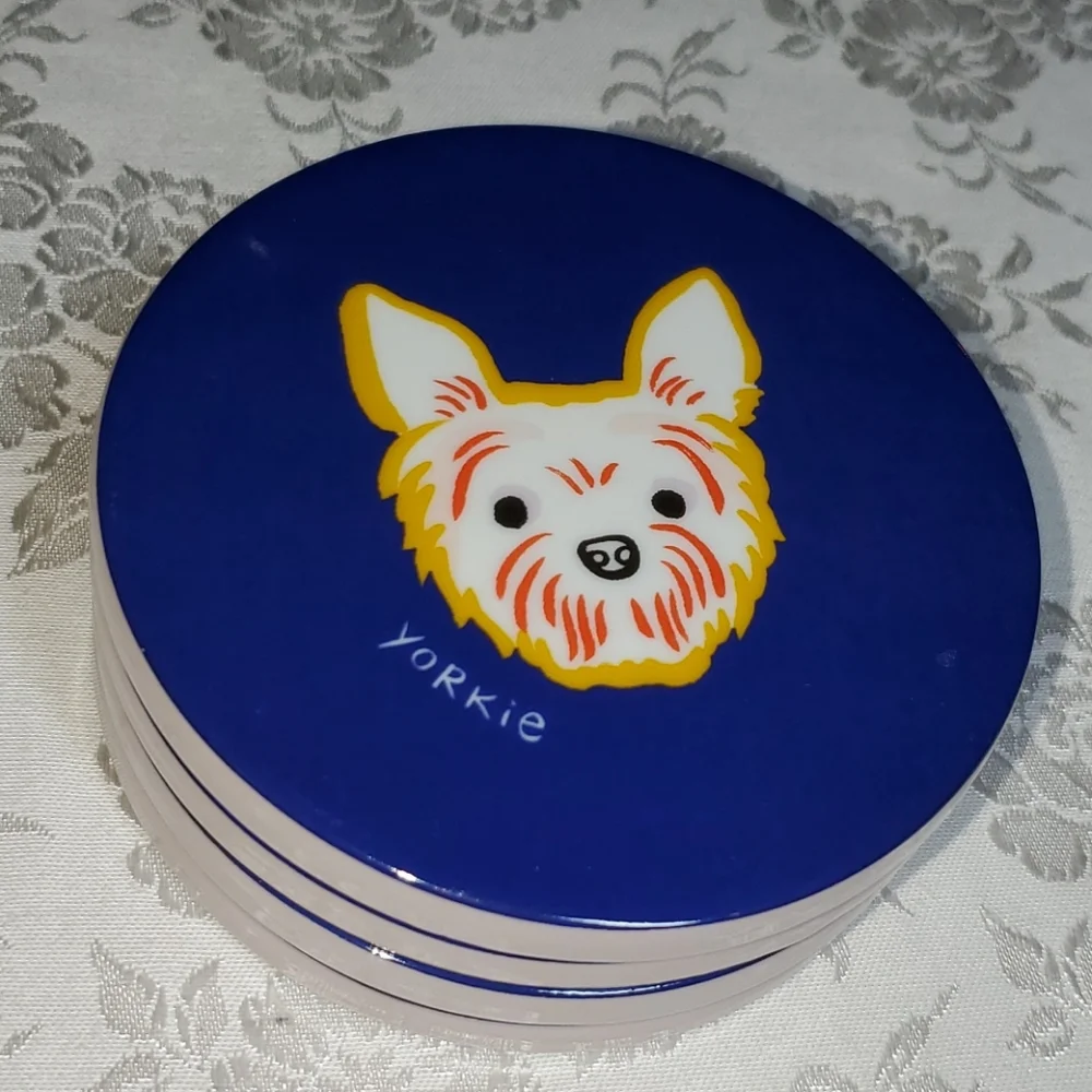 Fringe Studios BFF Yorkie Coaster Set - Picture 6 of 7
